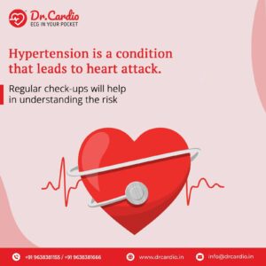 Hypertension leds heart attack and Use of mobile ECG devices