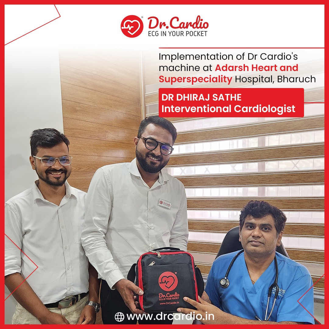 Portable ECG Machine implemented at Adarsh Heart and Superspeciality Hospital