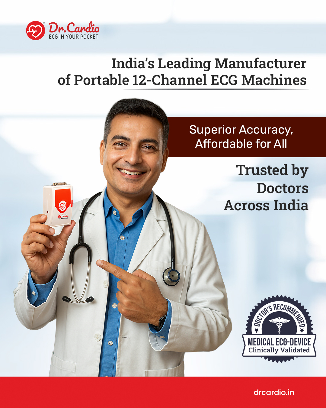 Dr. Cardio Indias leading manufacturer of portable 12-channel ECG machines