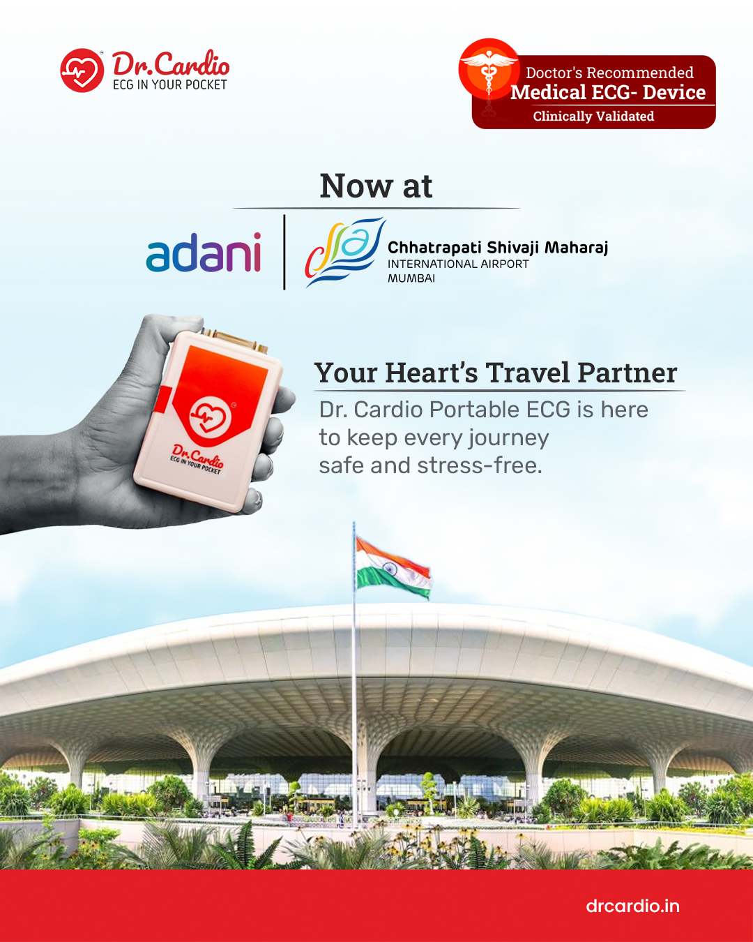 Dr. Cardio Portable ECG Now at Mumbai Airport